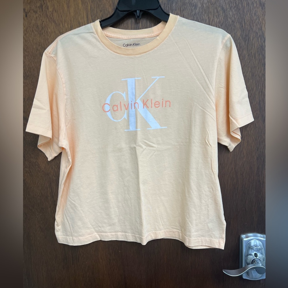 Calvin Klein Peach Women's T-Shirt Sz XL